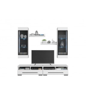 MEUBLE TV FEVER 3 SET (5PC) 2 TIRS / 2PTS WHITE (
